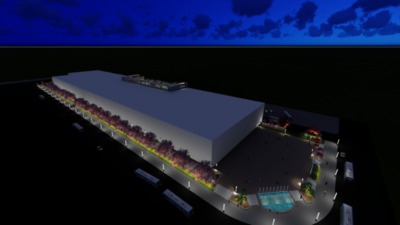 超市夜景景观设计